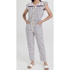 Xirena Liam Sand Castle Block Print Cotton Jumpsuit Size Small